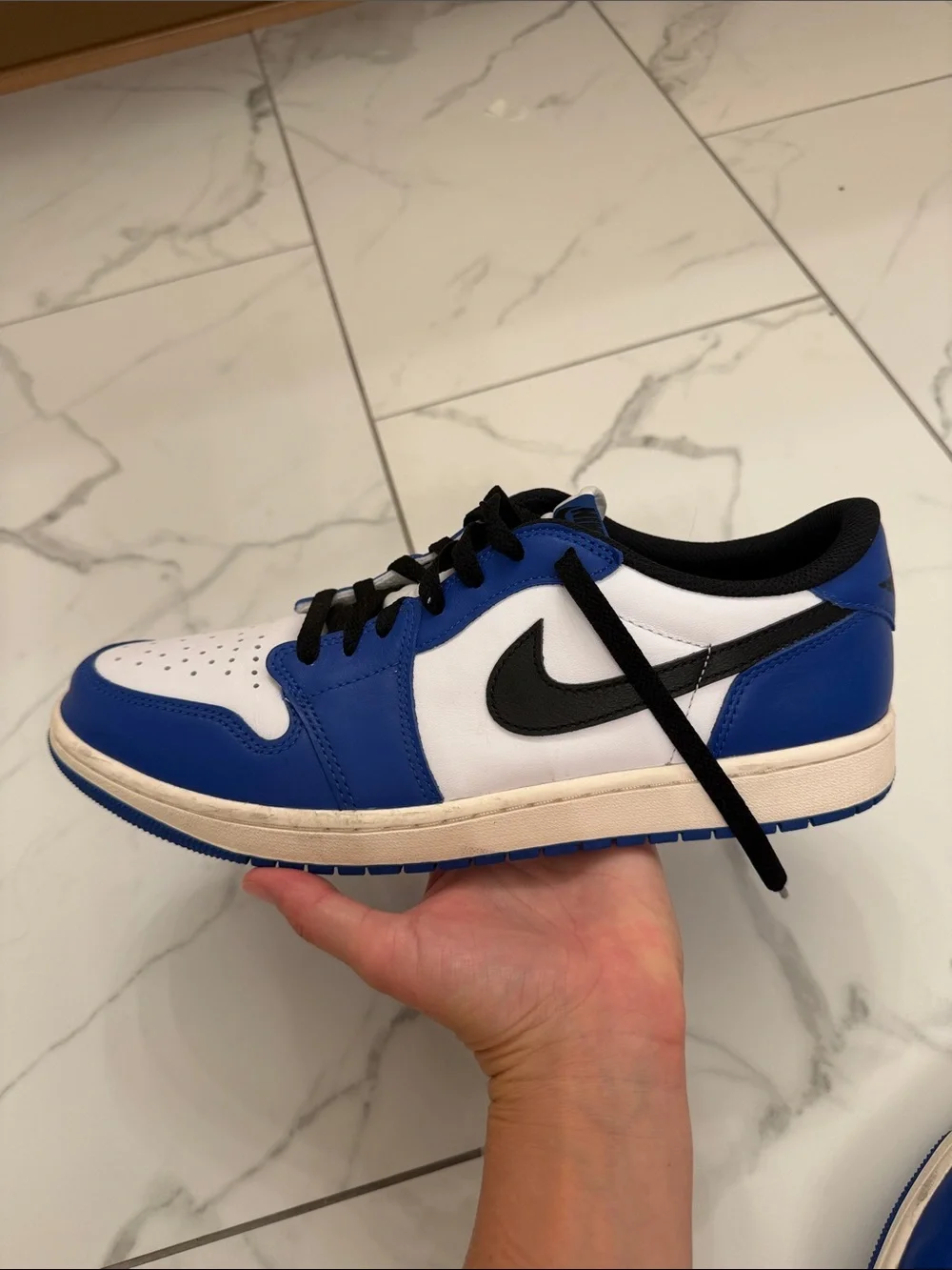 Nike Men’s Low Top Sneakers White Black Blue